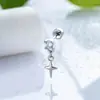 Aretes de Estrella, Colgantes de Estrella Estilo Dulce y Fresco, Aros Rectos para Oreja, Tornillos para Oreja de Aleación de Titanio, Joyería para Piercings