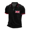Camisa Polo Masculina Estampada 3D de Verão 2025 Novo Estilo Europeu e Americano Transfronteiriço Manga Curta Polo Amazon