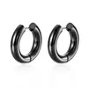 Moda Transfronteriza Europea y Americana Pendientes Gruesos de Moda Acero de Titanio Joyería Minimalista Aros Gruesos Huecos en Forma de C Gama Alta