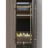 Manípulo de Porta de Vidro Sem Moldura Extremamente Minimalista, Manípulo de Porta de Madeira Maciça em Aço Inoxidável para Quartos Privados, Hotéis e Shoppings