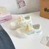 Tênis Branco Feminino Estilo Pão 2025 Novo Primavera Plataforma Solado Aumenta Altura Casual para Pessoas Baixas 88-7603