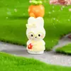 Micro Paisagem Desenho Animado Coelho Fofo Artesanato de Resina Acessórios Decorativos Ornamentos de Mesa Carro