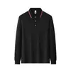 Moda Nueva Primavera/Otoño 2026 Bloque de Color Manga Larga Unisex Solapa Casual Versátil Holgada Sencilla Camisa POLO Tendencia