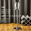 Balde de Champagne de Aço Inoxidável Estilo Europeu com Suporte de Luxo Modelo para Sala de Exposição Joalheria Bar Doméstico KTV Vinho Balde Vertical de Gelo
