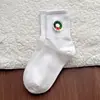 Calcetines Rojos para Mujer, Calcetines de Media Pantorrilla para Otoño e Invierno Navidad, Absorbentes de Sudor, Antiolor, Bordado de Dibujos Animados, Estilo a Juego para Parejas, Calcetines Cálidos de Algodón al por Mayor