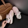 2025 Novos Sapatos de Treino Alemães de Sola Grossa e Plataforma para Mulher Primavera Versátil Casual Sapatos Torre Estilo Ballet Vintage Sapatos Forrest Gump