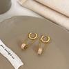 Francês Retro Nicho Gentle Zircon Bola Pingente Brincos Longos Borla Brincos Elegantes Feminino Cobre Banhado A Ouro