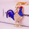 Estilo Chino Creativo Lindo Aceite Goteando Zodiaco Gallo Llavero de Coche Metal Colgante para Bolso de Mujer Accesorios Regalo 1113
