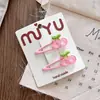 Verano Lindo Dibujo Animado Transparente Fruta Infantil Pinza BB Niñas Lateral Macarrón Goteo de Aceite Flequillo Pinza para el Cabello