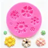 Molde de Silicona Líquida de Flor Crisantemo Margarita Girasol Molde para Decoración de Pastel de Fondant Chocolate
