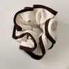 Goma para el pelo fruncida de color block estilo coreano para mujer, Goma de pelo de alta elasticidad para moño, Nuevo accesorio para el pelo estilo perezoso