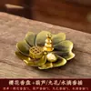 Portaincienso de Aleación de Cobre Estilo Antiguo Más Vendido Transfronterizo, Quemador de Incienso Multifuncional para el Hogar, Bandeja de Incienso Estilo Zen Japonés Flor de Cerezo