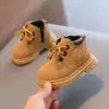 Nuevas Botas de Primavera y Otoño para Niños y Niñas de 1-2 a 3 Años Zapatos Suaves para Bebés y Niños Pequeños Antideslizantes Zapatos de Cuero Británico Trbottomy
