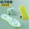 Palmilha Desodorizante de Losna Masculina Absorvente de Suor Anti-Odor Feminina Base Macia Confortável Fragrância Duradoura Esportiva Absorvente de Choque Respirável Verão Pés Suados Fina