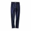 Jeans Europeus e Americanos Slim-Fit de Cintura Alta Super Elásticos com Levanta Bumbum Calças Femininas Slim-Fit Justas ao Quadril de Comprimento Tornozelo Calças Femininas