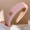 Diadema de Esponja Marrón para Niñas, de Ala Ancha, de Alta Gama, Diadema de Moda para Lavarse la Cara, Pinza para el Cabello de Alta Presión Craneal