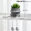 Estilo Ins Escandinavo Boneca Pendurada Planta Verde Falsa Enfeites Decorativos Criativos Mesa de Escritório Suculenta Artificial Pequenas Plantas em Vasos