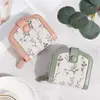 Monedero Personalizado con Diseño Floral de PU, Estilo Fresco y Dulce, Portatarjetas Integrado, Estilo de Cierre Corto para Estudiantes, Versión para Mujeres