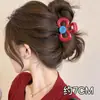 Pinza de Garra Hueca con Bloques de Color Estilo Coreano para Mujer, Modelo Nuevo de Alta Gama 2026, Adecuada para Cabello Grueso, Pinza para Recogido en la Parte Trasera de la Cabeza, Accesorio para el Cabello Pinza de Tiburón