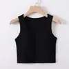 Uma geração de cabelo com bojo V-neck alça umbilical feminina verão slim fino base interna colete curto pode ser usado por fora