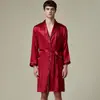 Yaoting Amazon Ropa Portátil de Seda Hielo Seda Hielo Pijama para Hombre Bata de Manga Larga Ropa para el Hogar Venta al por Mayor Wp032