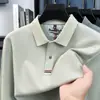 Camisa polo de algodón puro transfronteriza, nueva colección de otoño para hombre, de longitud media, camiseta de manga larga business casual, top para hombre, adecuada como camiseta interior