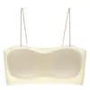 Sujetador Strapless Sin Costuras Ultradelgado con Tirantes Finos, Lencería Invisible para Mujeres con Poco Busto, Push-Up, Transpirable, Sin Aros, Copa Fija, Hermoso Diseño de Espalda