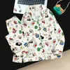 Nuevo conjunto de algodón nube para primavera y otoño, de manga larga y pantalón largo, con estampado de dibujos animados, cómodo para casa, para niños y niñas, adecuado para niños mayores y conjuntos a juego para padres e hijos