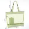 Bolsa de malla para examen Bolso tote de un hombro Bolsa para tutor Bolsa con cremallera Archivo A4 datos Malla transparente capacidad