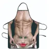 Avental Impermeável à Prova de Óleo Alto Valor de Cor Desenho Animado Fofo Criativo Avental Homens Musculosos Avental Divertido Personalidade