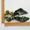 Anillo para el Cabello de Cinta con Lazo para Mujer, Anillo para el Cabello de Intestino Grueso Grande, Diadema Floral de Satén con Pintura al Óleo, Diadema, Goma Elástica, Cuerda para el Cabello Estampada Vintage, Accesorios para el Cabello