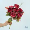 Flores de rosa artificiales para decoración del hogar, arreglo de boda, ramo de rosa de 7 cabezas que cumple deseos vintage, flores artificiales