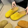 Zapatos para mujer talla grande 41-43, mules retro cerrados bordados para mujer, nuevo estilo 2026 planos sin cordones zapatos tipo Birkenstock 42