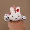Outono e Inverno Novo Laço Rosa Coelhinho de Pelúcia Scrunchie Listrado Estilo Menina Macio Fofo Acessório de Cabelo Atacado
