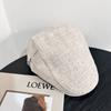 Moda Japonesa Retro caqui Gorra de Visera Mujer Primavera y Otoño Casual Simple Calle Alto Valor Boina de Pintor Newsboy