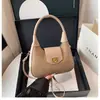 Moda de Inverno 2025 Textura Bolsa Satchel Bolsa Meia-Lua Popular Elegante Diária Prática Bolsa de Ombro Bolsa Transversal