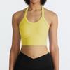 Nuevo Sujetador Deportivo Europeo y Americano para Fitness Ropa Interior para Mujeres Lulu Costilla Halter Absorción de Impactos Push-Up Chaleco de Yoga