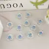 Cuentas de Acrílico Transparente de Dos Colores Arcoíris Girasol con Agujero Pasante de 25 mm para Accesorios de Cadena de Teléfono Hechos a Mano DIY Cuentas Sueltas