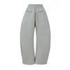 Atacado de Roupas Femininas Transfronteiriças Estilo Europeu e Americano Primavera 2026 Novo Casual Versátil Cor Sólida Cordão Calça de Perna Larga