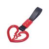 Cinturón electrostático para coche con forma de corazón roto JDM de plástico decoración anillo colgante de advertencia anillo ABS para parachoques trasero anillo de tracción manual para coche