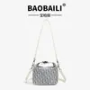 Bolso Bolso Lonchera Marca D para Mujer 2026 Nuevo Tejido Estampado de Primavera Bolso de Hombro Cruzado de Alta Gama para Viajes Diarios