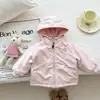 Abrigo de Invierno para Niñas Ropa Infantil 2025 Elegante Nuevo para Niños Bebé Top Forro Polar Algodón