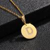 Collar con Letra Inglés Europeo y Americano Colgante Cobre Incrustado Zircón Pequeño Redondo Marca Cadena para Suéter de Mujer Lujo Accesible Estilo Cadena para Clavícula Elegante