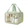 Bolsa de cosméticos, bolso de mano, bolsa de almacenamiento grande, compartimentos separados para artículos húmedos y secos, gran capacidad, almacenamiento de viaje impermeable con cadena