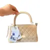 Bolso de cadena nuevo con patrón de rombos, bolso de mano clásico estilo Chanel con solapa y patrón de caviar, bolso de hombro y bandolera de color caviar para mujer
