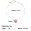Collar de Acero Inoxidable Personalizado de Alta Venta Transfronteriza Taina Acero de Titanio No se Desvanece Collar Hecho a Mano con Goteo de Aceite Cadena para Clavícula Europea y Americana para Mujer