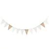 Banderines Triangulares de Arpillera en 4 Colores para Decoraciones de Fiesta Navideña, Banderines Coloridos, Banderines Triangulares de Arpillera para Bodas, Banderines DIY