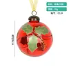 Decoración Navideña 8-10cm Bola de Vidrio Pintada Colgante Escena de Árbol de Navidad Adorno de Bola Colorida Creativa Regalo