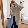 Suéter con capucha holgado de talla grande nuevo transfronterizo 2024 para mujer de longitud media suave ceroso estilo perezoso chaqueta cárdigan tejida