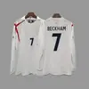 Jersey Retro Manga Larga Uniforme de Fútbol Beckham Zidane Messi C Ronaldo Jersey Clásico